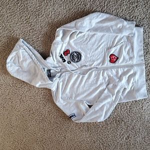 Karl Lagerfeld embroidered patch zip hoodie S